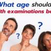 What age should health examinations begin?